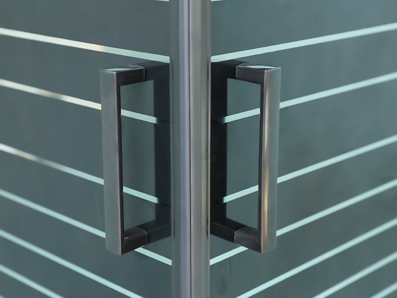 두 배 구멍 손잡이를 가진 SQ 검정 알루미늄 단면도 사각 미끄러지는 샤워 울안 두 배 구멍 손잡이를 가진 SQ 검정 알루미늄 단면도 사각 미끄러지는 샤워 울안