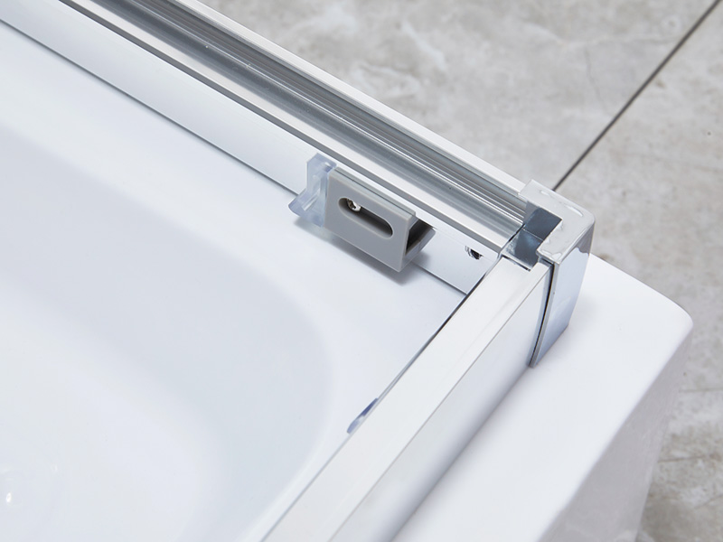 SQ 투명 강화 유리 욕실 슬라이딩 샤워 인클로저, 트레이 포함 SQ 투명 강화 유리 욕실 슬라이딩 샤워 인클로저, 트레이 포함