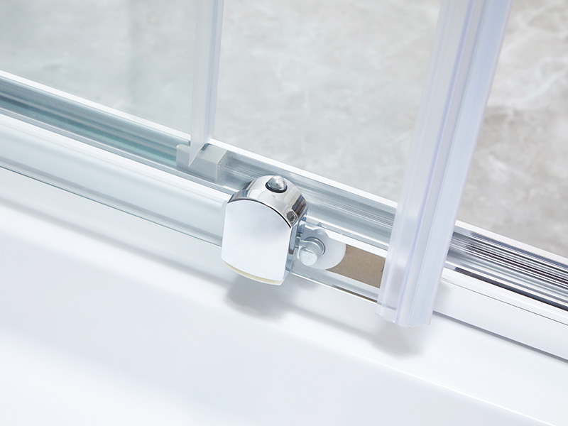 SQ 투명 강화 유리 욕실 슬라이딩 샤워 인클로저, 트레이 포함 SQ 투명 강화 유리 욕실 슬라이딩 샤워 인클로저, 트레이 포함